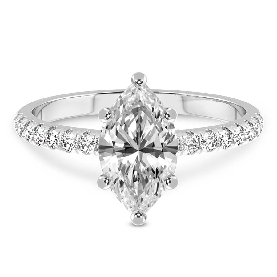 Olivia Secret Halo Lab Diamond Ring front view