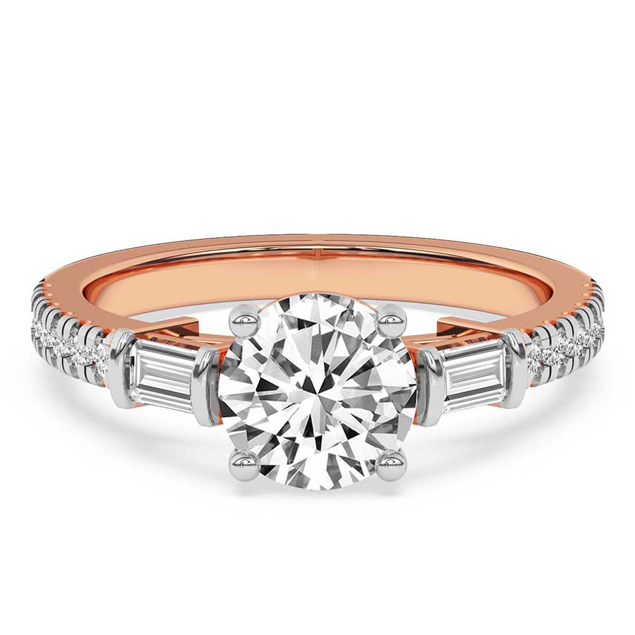 Opalina Charm Side Stone Lab Diamond Ring front view