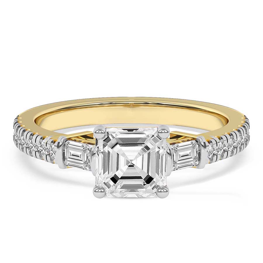 Opalina Charm Side Stone Lab Diamond Ring front view