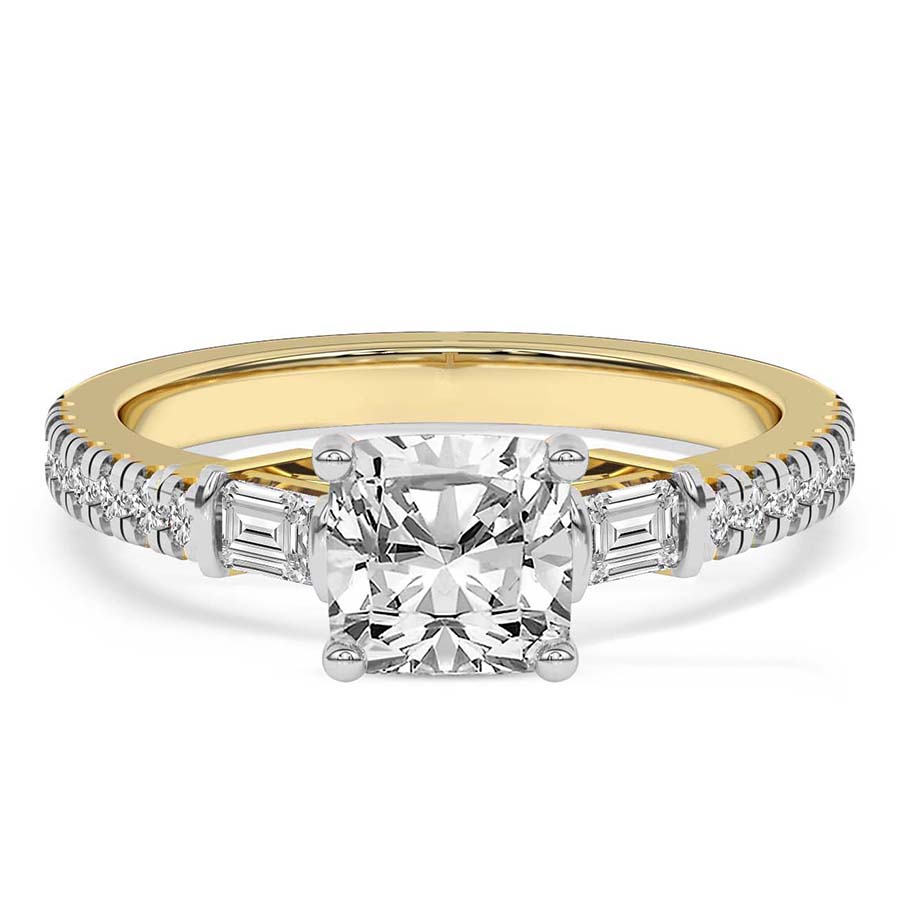 Opalina Charm Side Stone Lab Diamond Ring front view