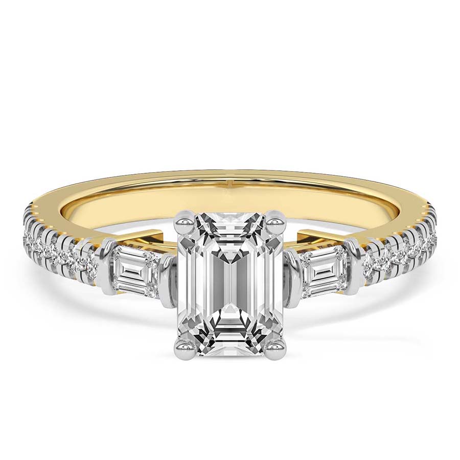 Opalina Charm Side Stone Lab Diamond Ring front view