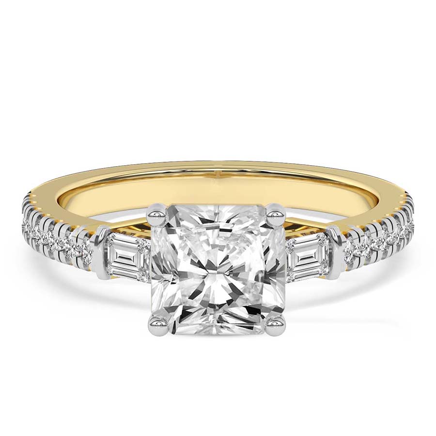 Opalina Charm Side Stone Lab Diamond Ring front view