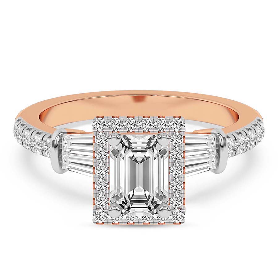 Liora Cascade Halo Lab Diamond Ring front view