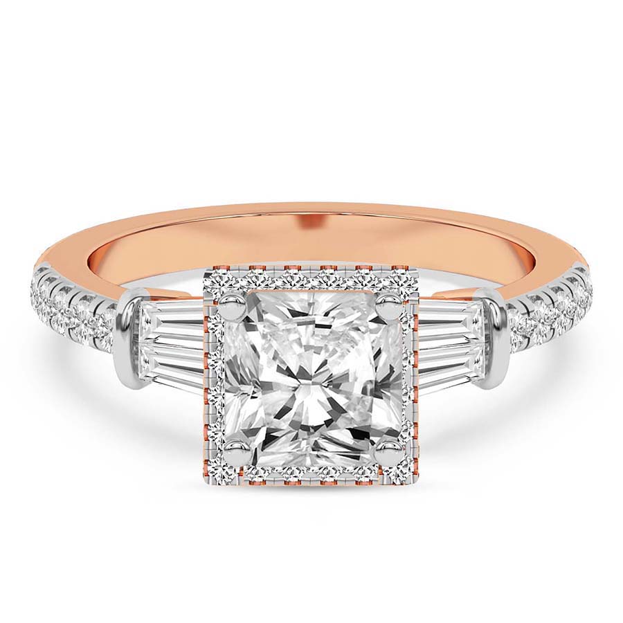 Liora Cascade Halo Lab Diamond Ring front view