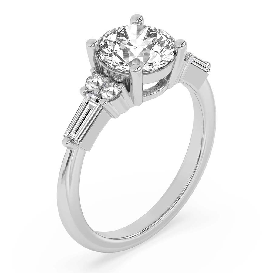 Helia Tapered Baguette Lab Diamond Ring top view