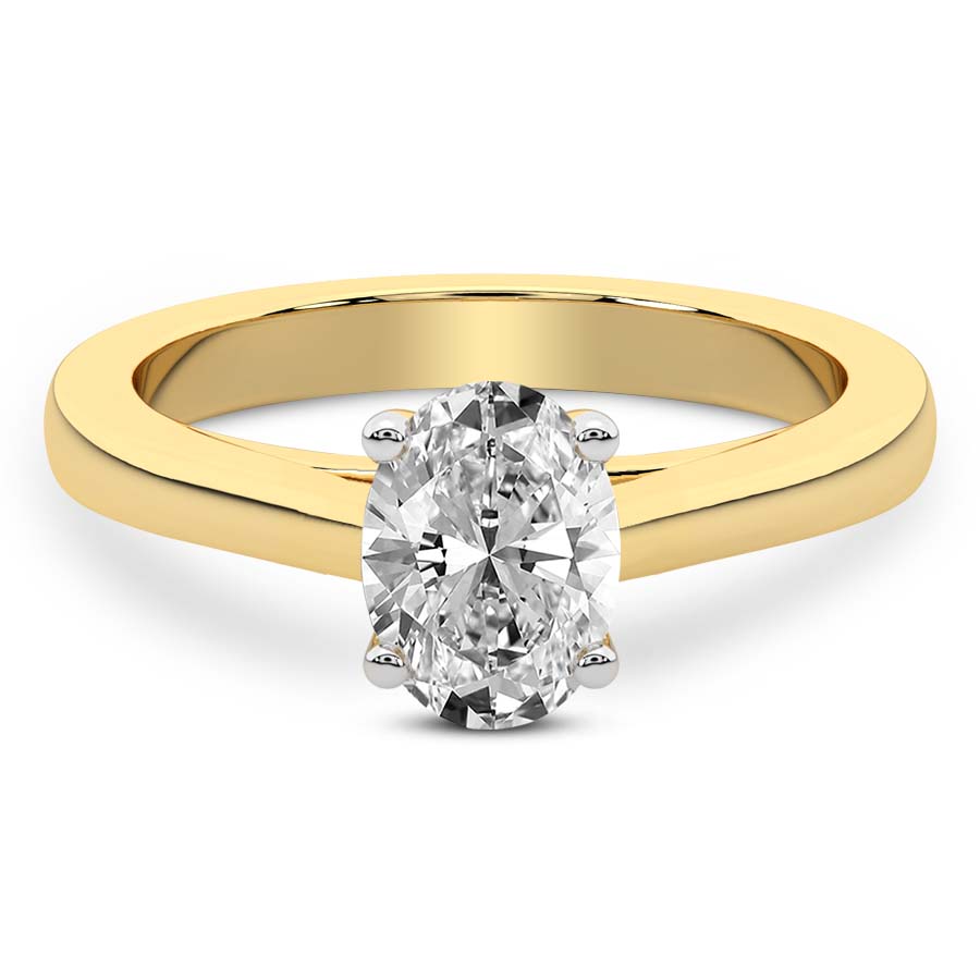 Teagan Solitaire 1.5mm Lab Diamond Ring front view