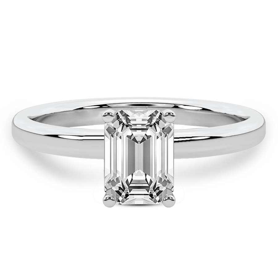 Four Prong Solitaire 1.5mm Lab Diamond Ring front view
