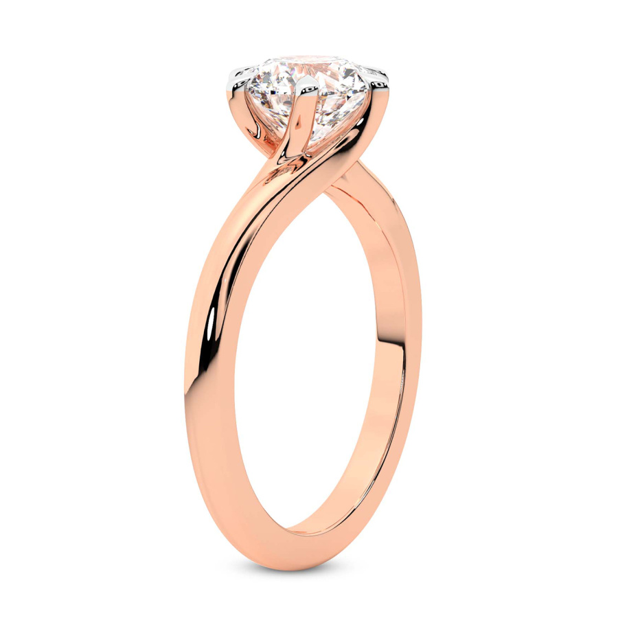 Seraphina Twist Prongs Solitaire 1.5mm Lab Diamond Ring top view