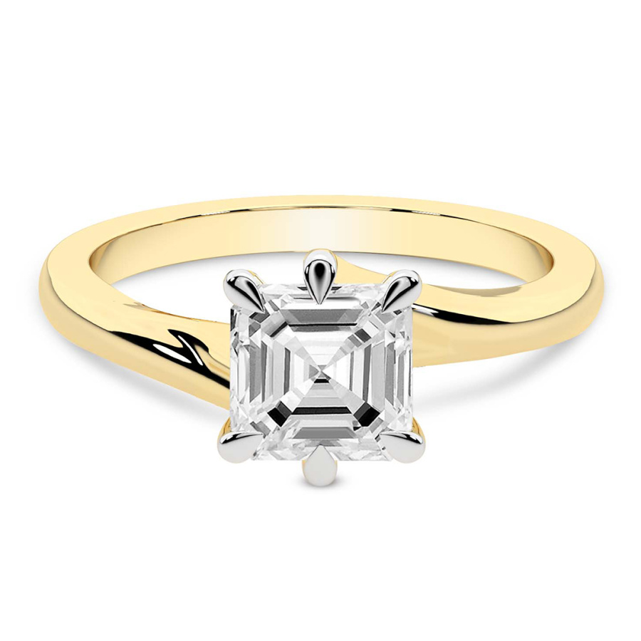 Seraphina Twist Prongs Solitaire 1.5mm Lab Diamond Ring front view