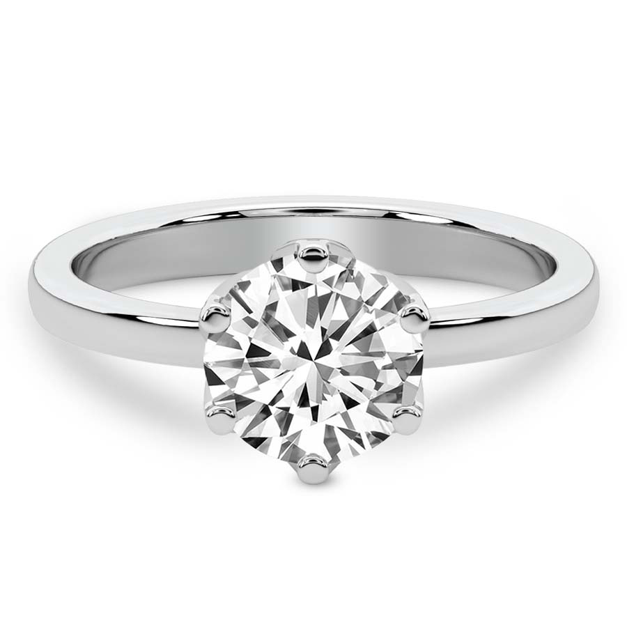 Blooming Petal Secret Halo Ring Front View