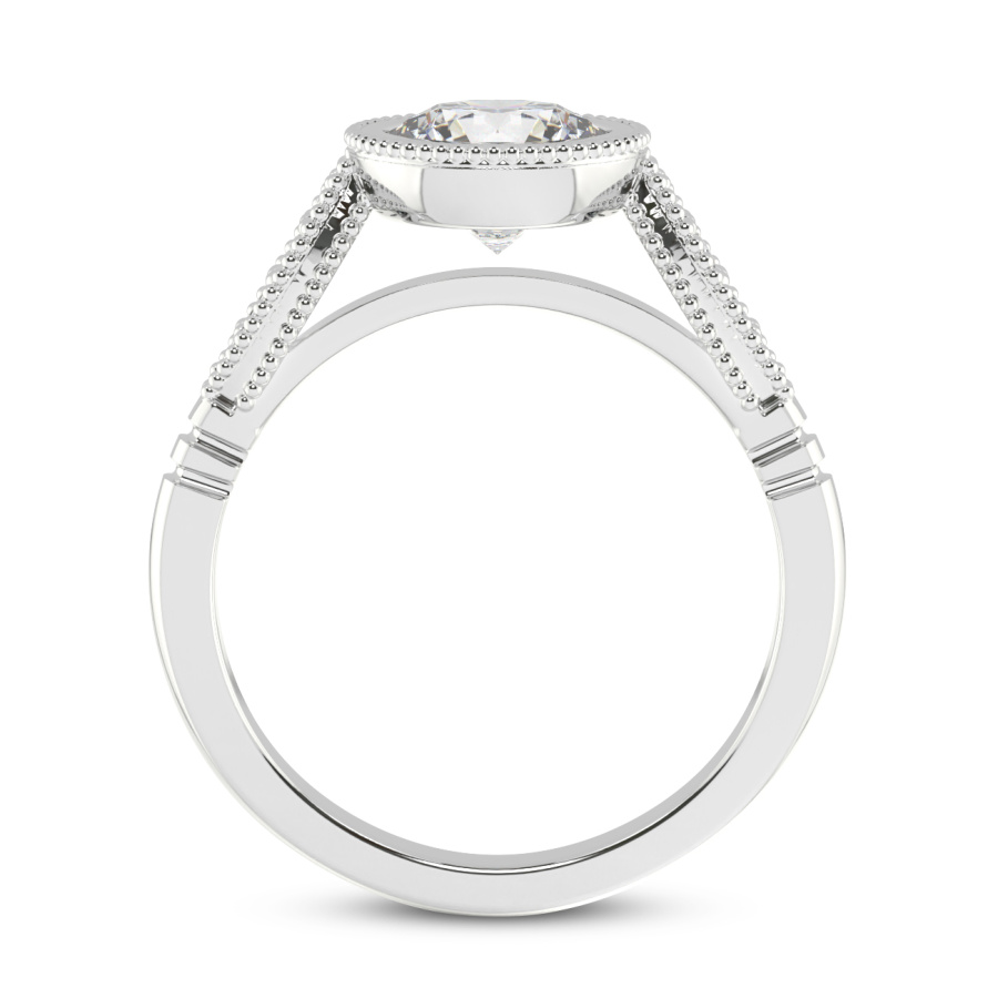 Everly Vintage Bezel Diamond Ring Side View