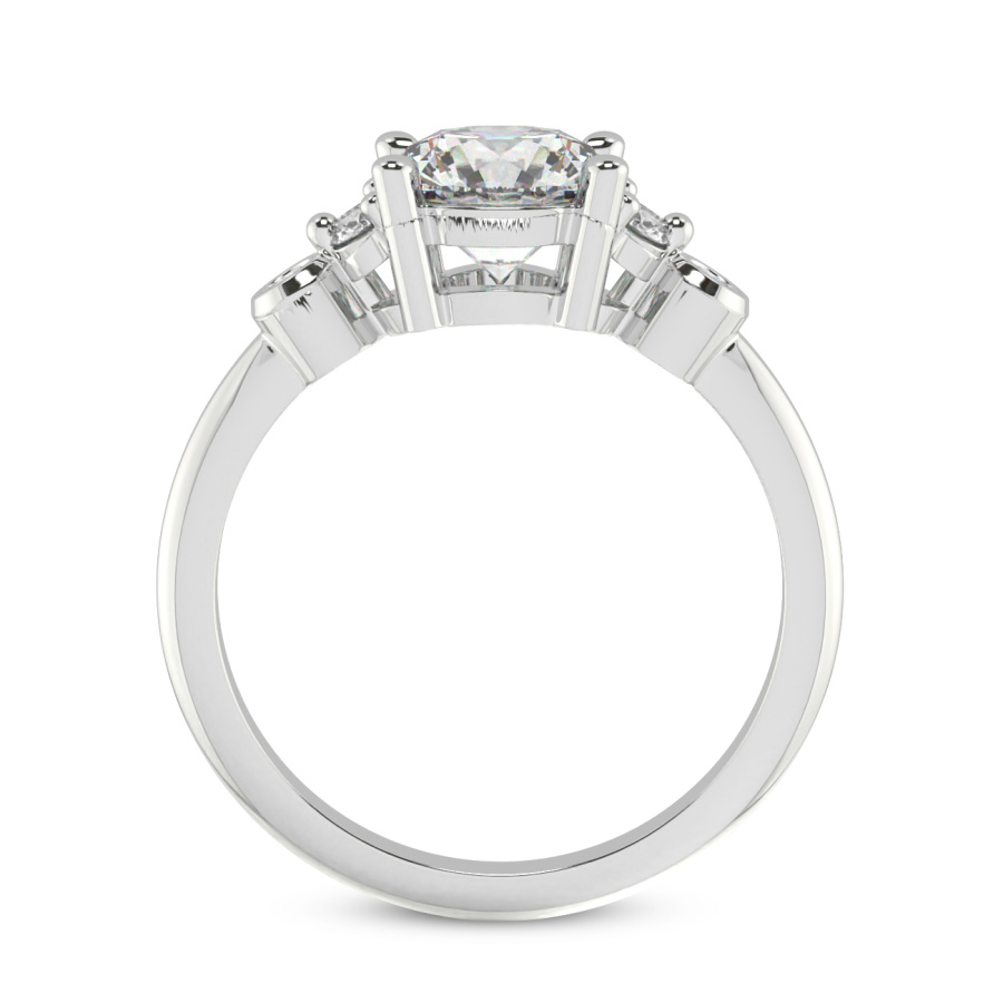 Amore Side Stone Diamond Ring Side View