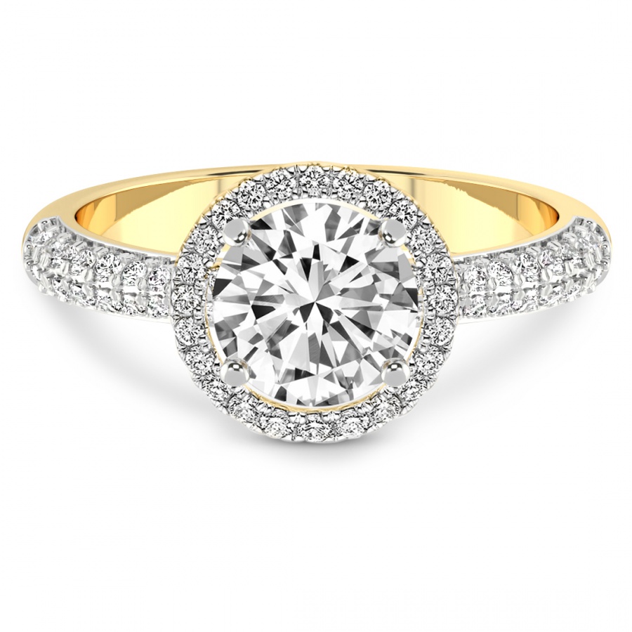 Kathrine Halo Diamond Ring front view