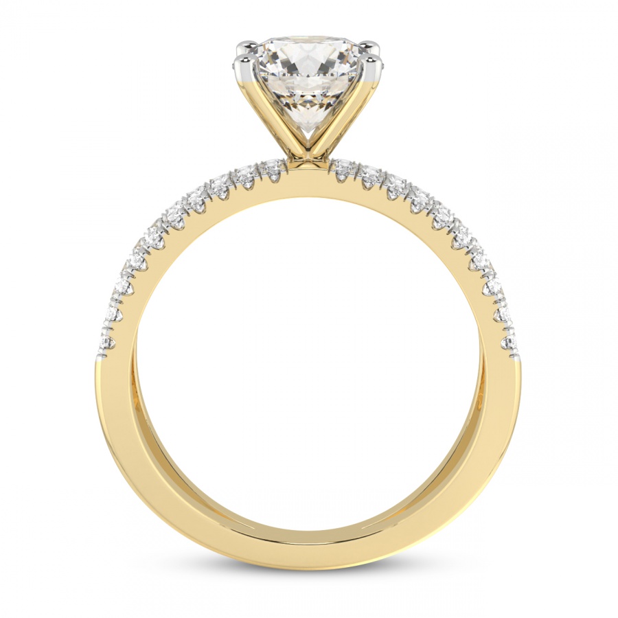 Dakota Criss Cross Diamond Ring Side View