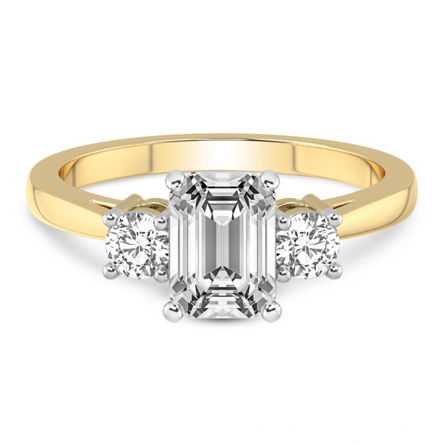 Intricacy Three stone Lab Diamond Ring