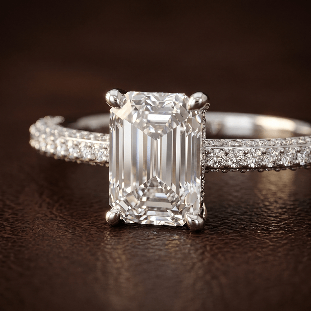 18kt Rose Gold Grace Micro pavé Eternity Lab Diamond Ring color product image one