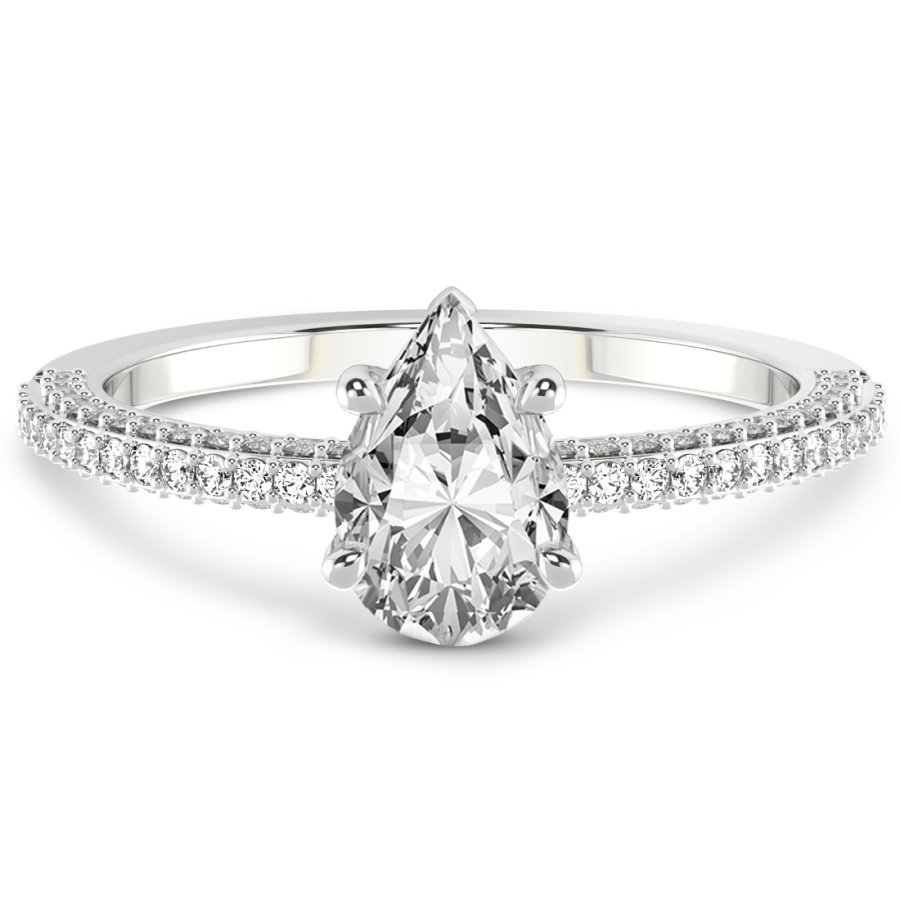 Grace Micro pavé Eternity Lab Diamond Ring front view