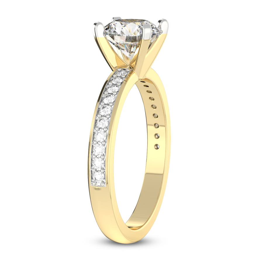 Charm Of Love Eternity Diamond Ring Side Left View