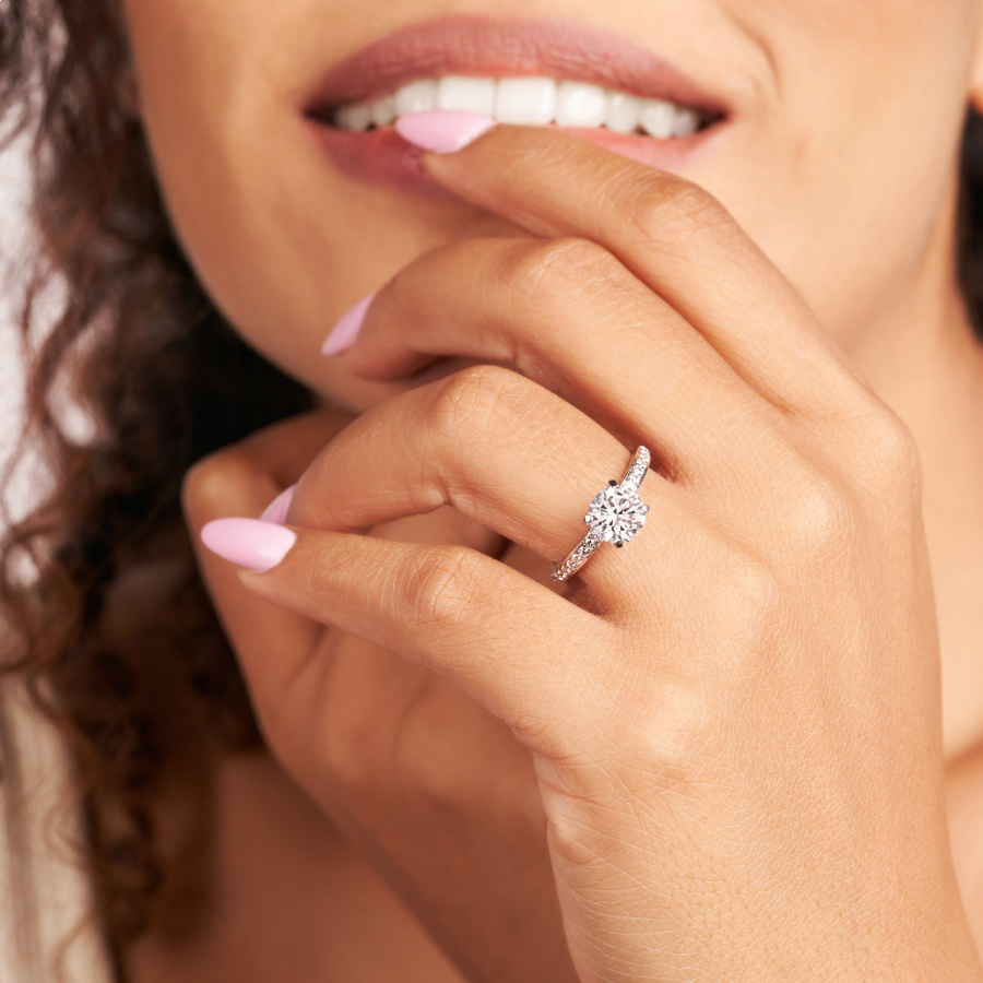 Charm Of Love Eternity Diamond Ring Model View