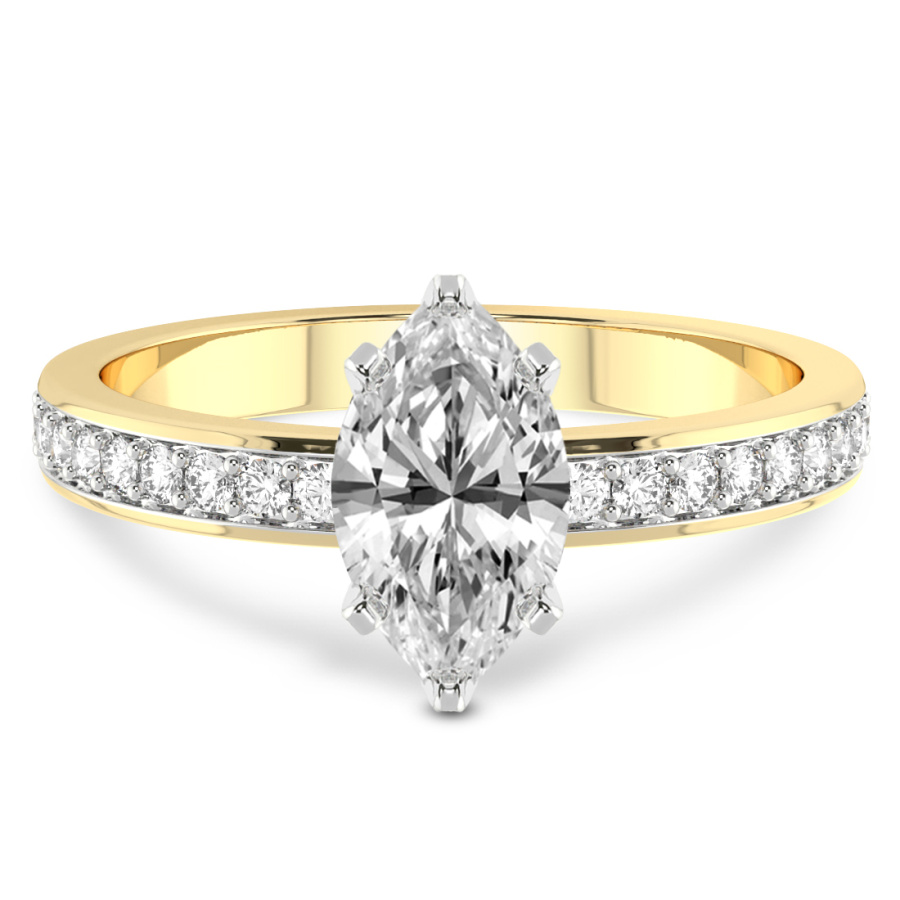 2.73 ct. marquise Charm Of Love Eternity Ring in 14kt yellow gold front image