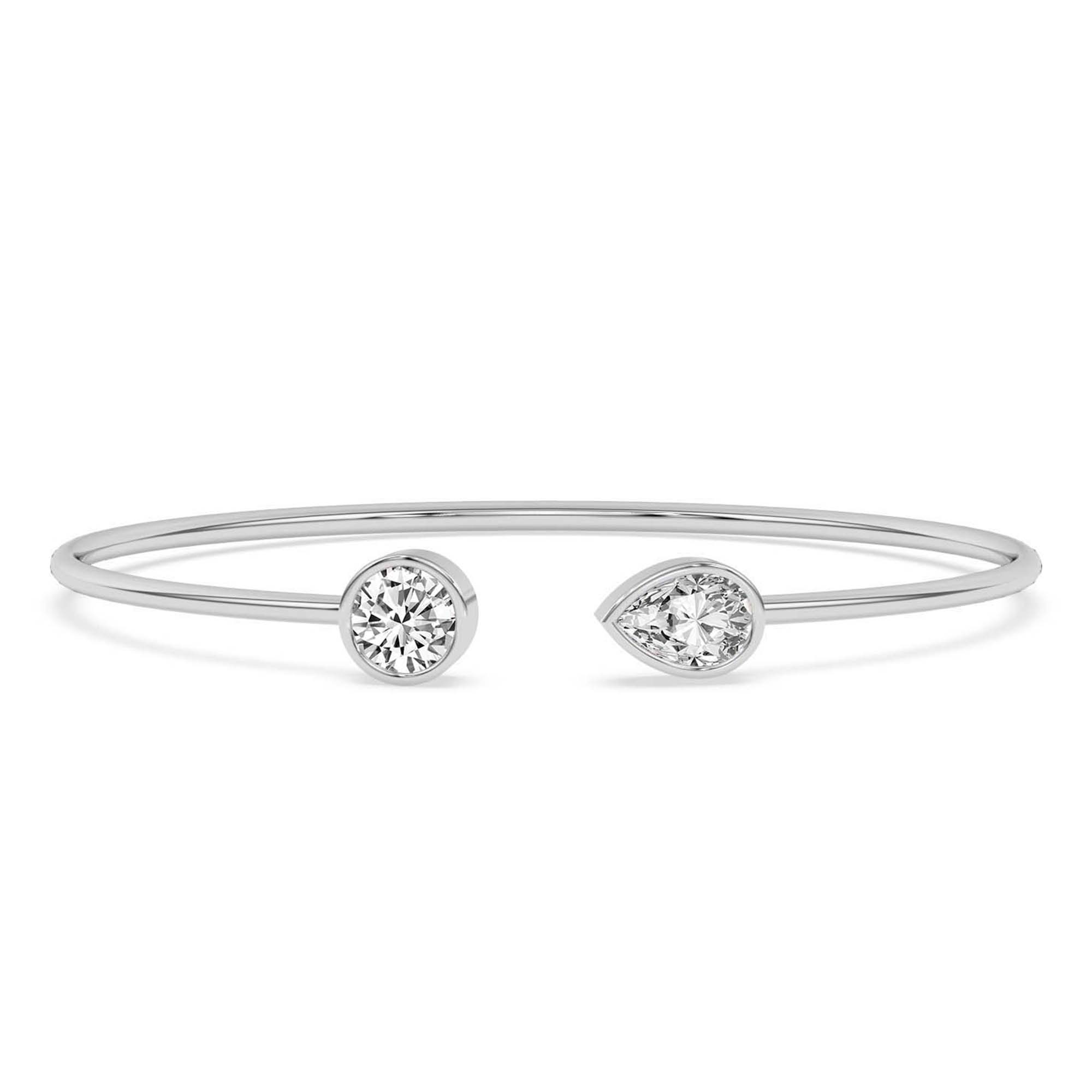 Aurea Flexi Lab Diamond Bangle Bracelet front view