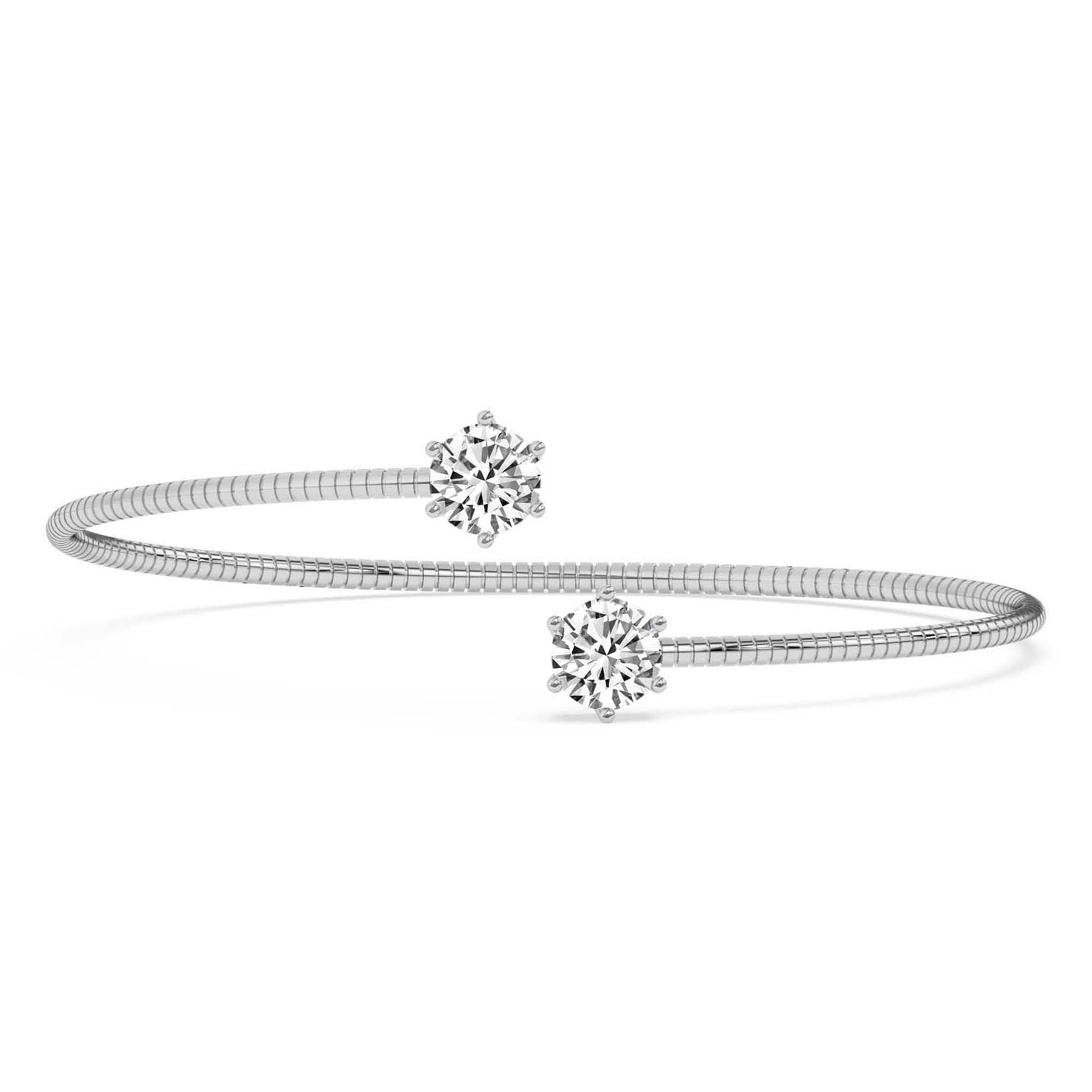 Elora Flexi Lab Diamond Bangle Bracelet front view