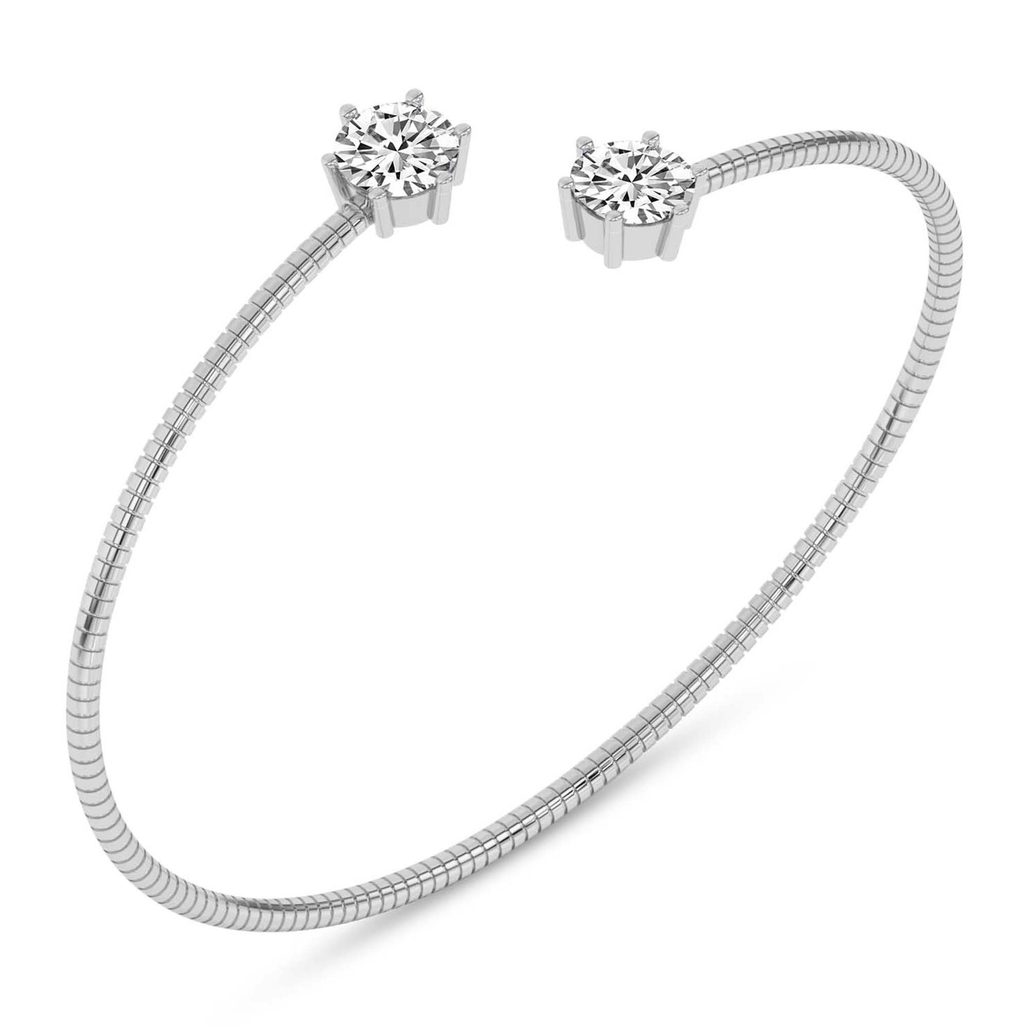 Elora Flexi Lab Diamond Bangle Bracelet left view