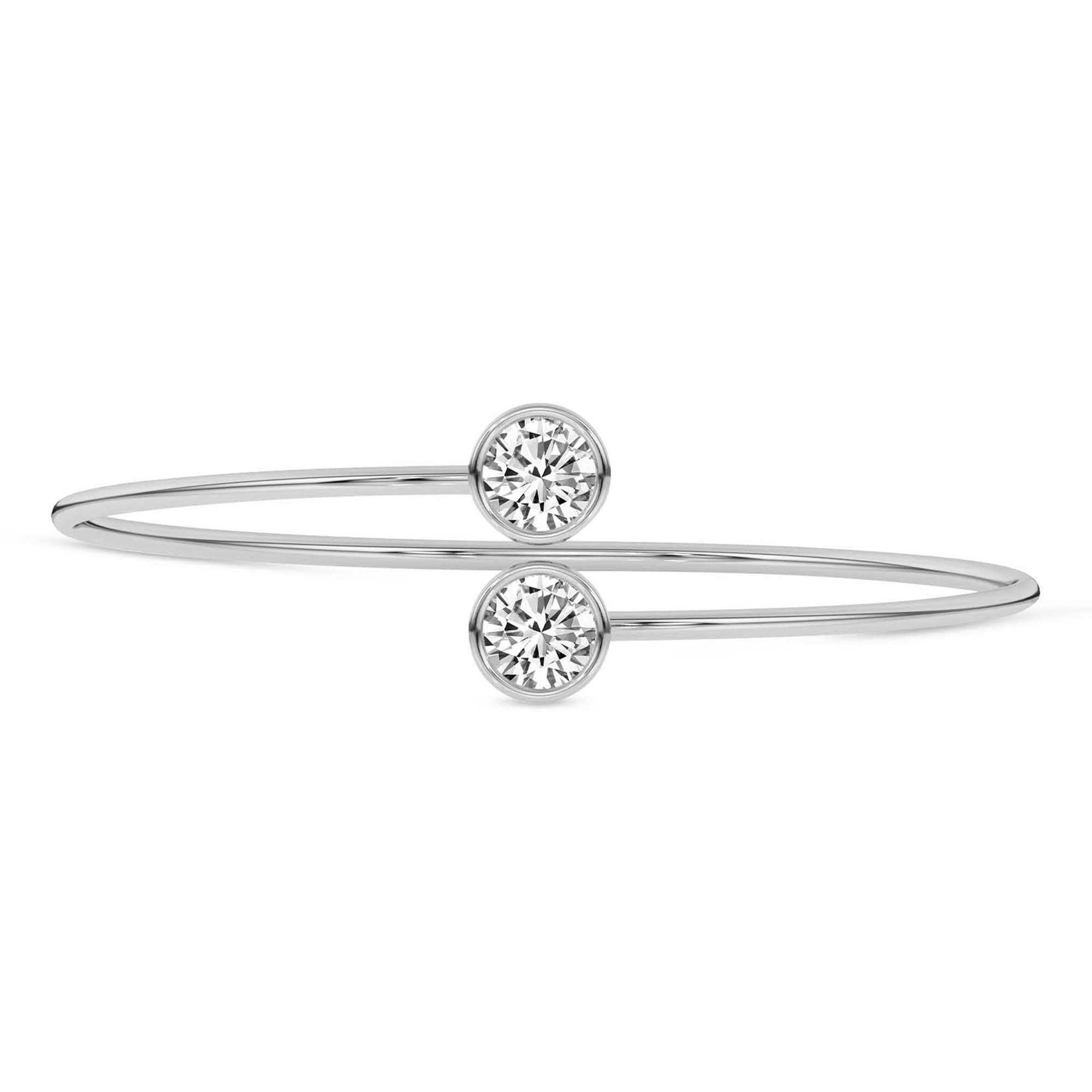 Cleo Flexi Lab Diamond Bangle Bracelet front view