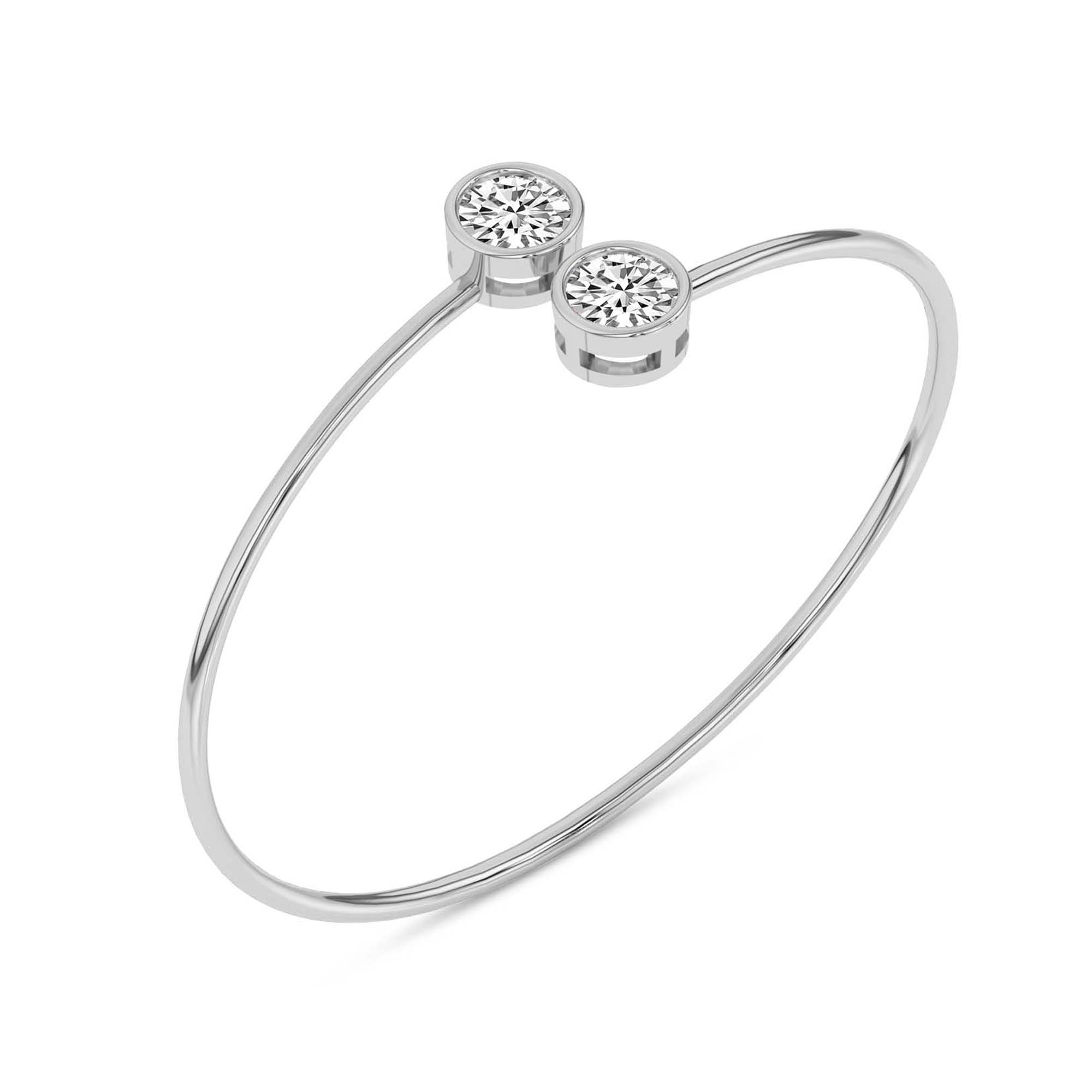 Cleo Flexi Lab Diamond Bangle Bracelet left view