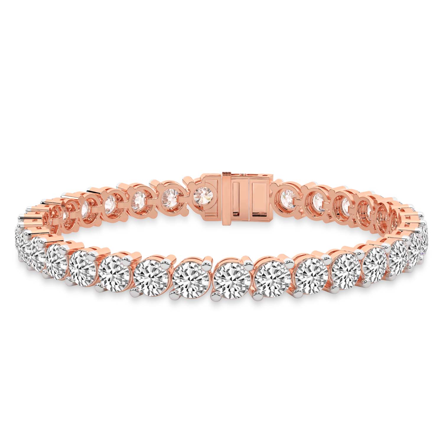 Aelia Round Lab Diamond Tennis Bracelet front view