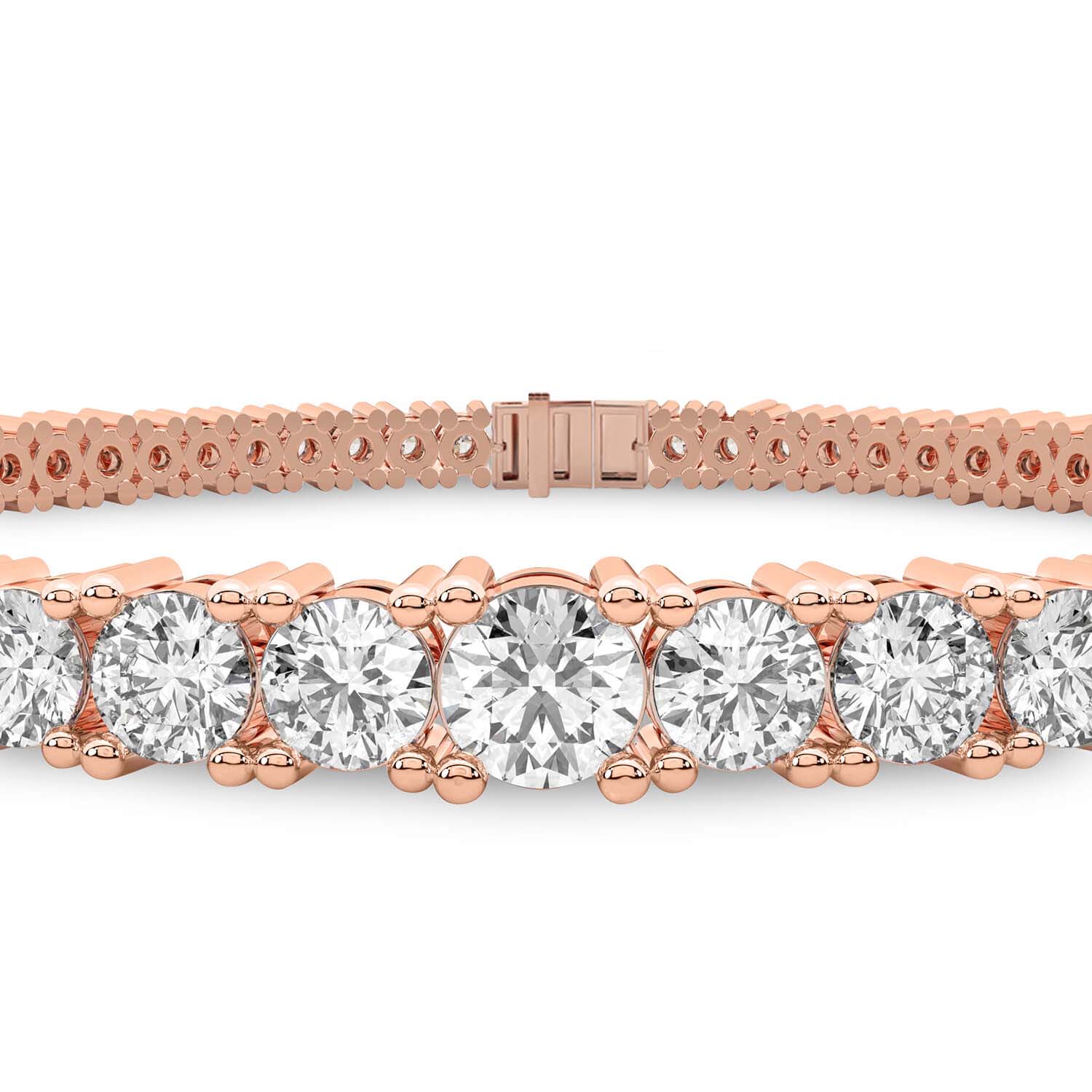 Cecily Round Lab Diamond Tennis Bracelet left view