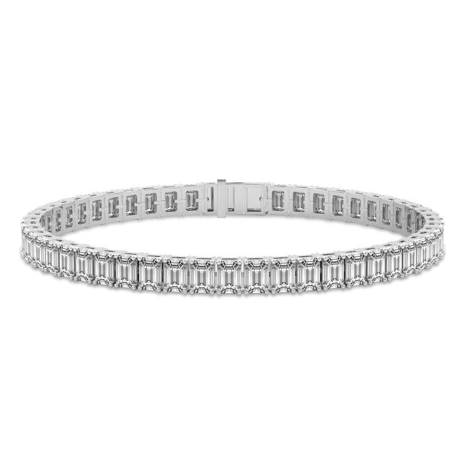 Celine Emerald Lab Diamond Tennis Bracelet front view