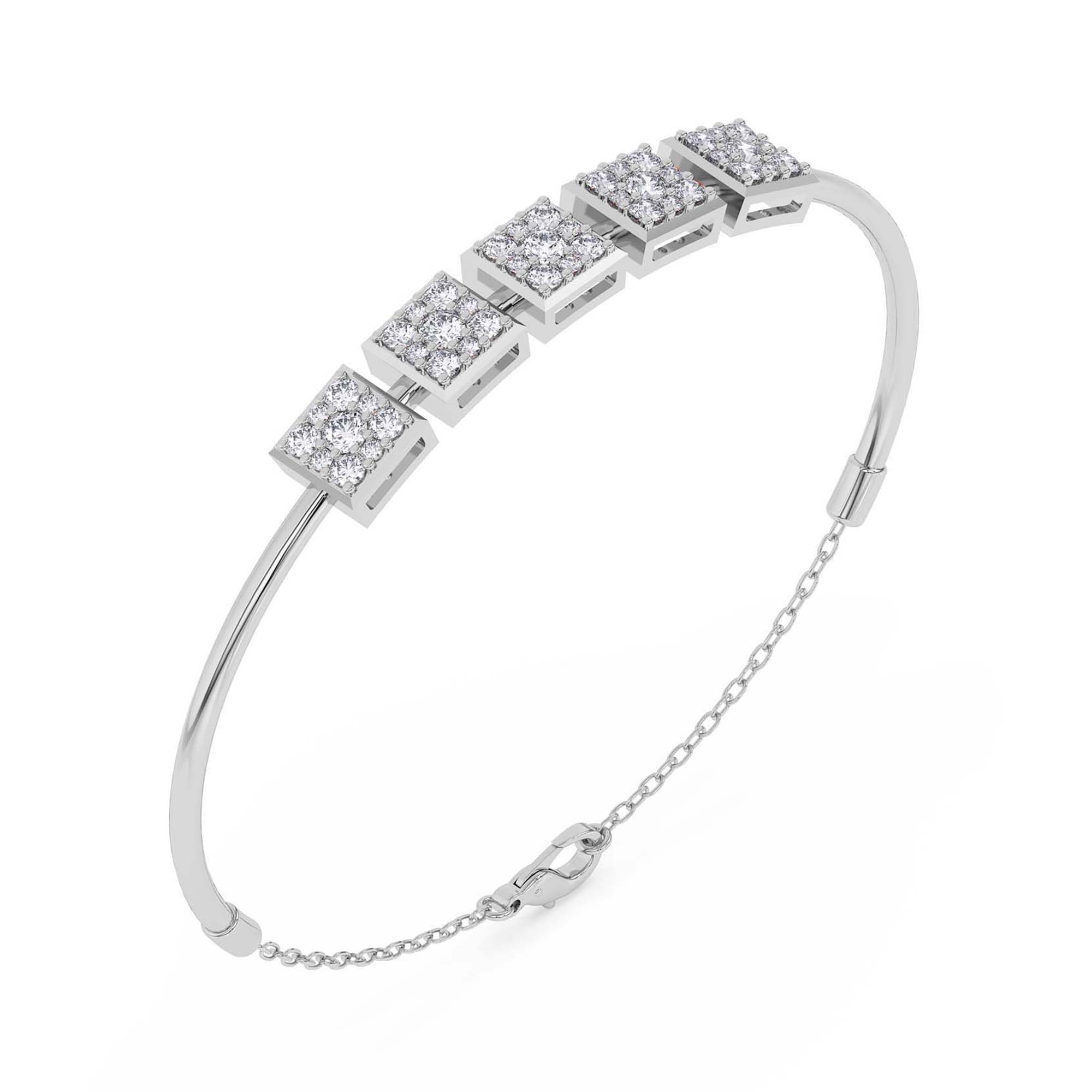 Nova Square Lab Diamond Fashion Bracelet left view