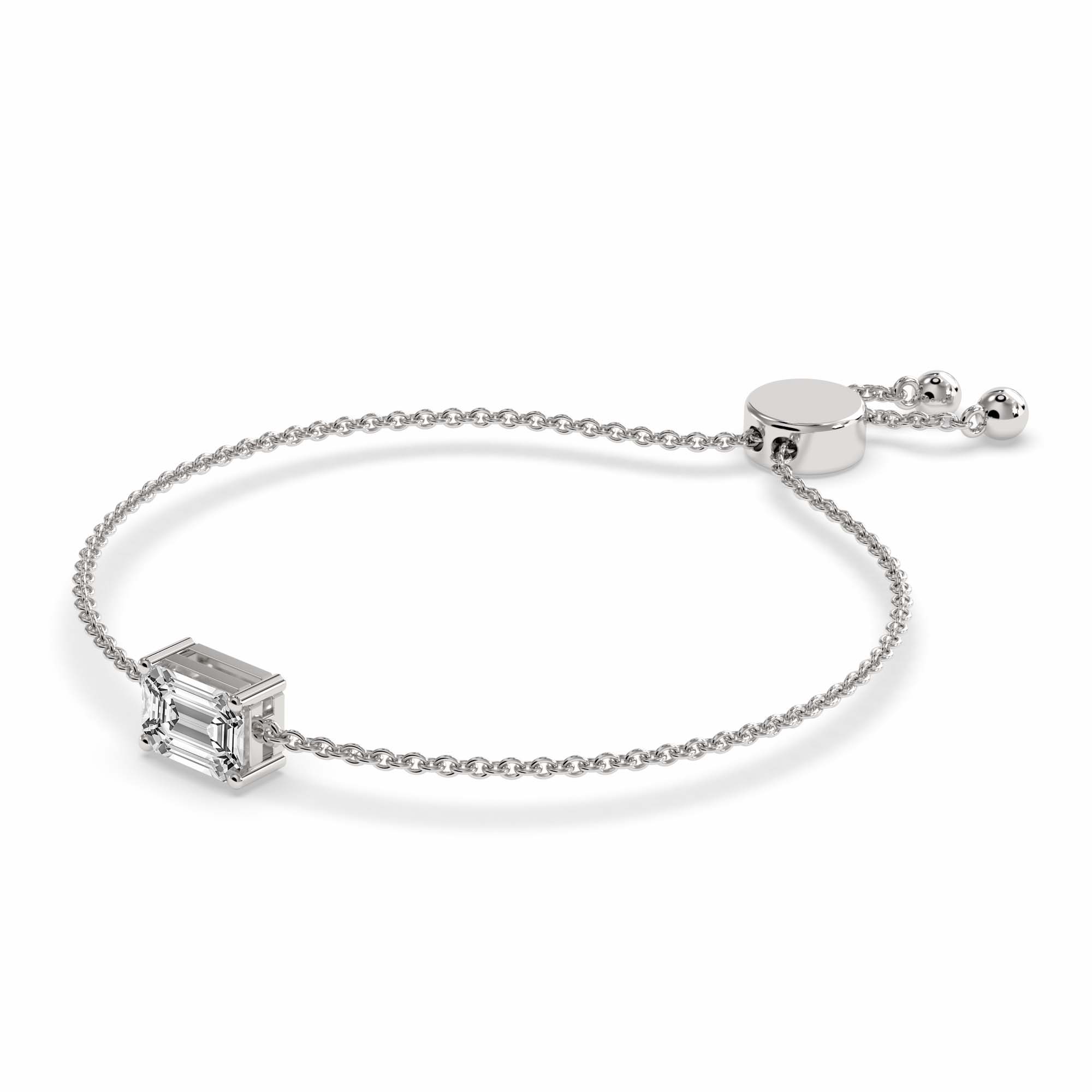 14kt White Gold Chrissa Emerald Fashion Bracelet (3/4 Ct. Tw.) standing product image one