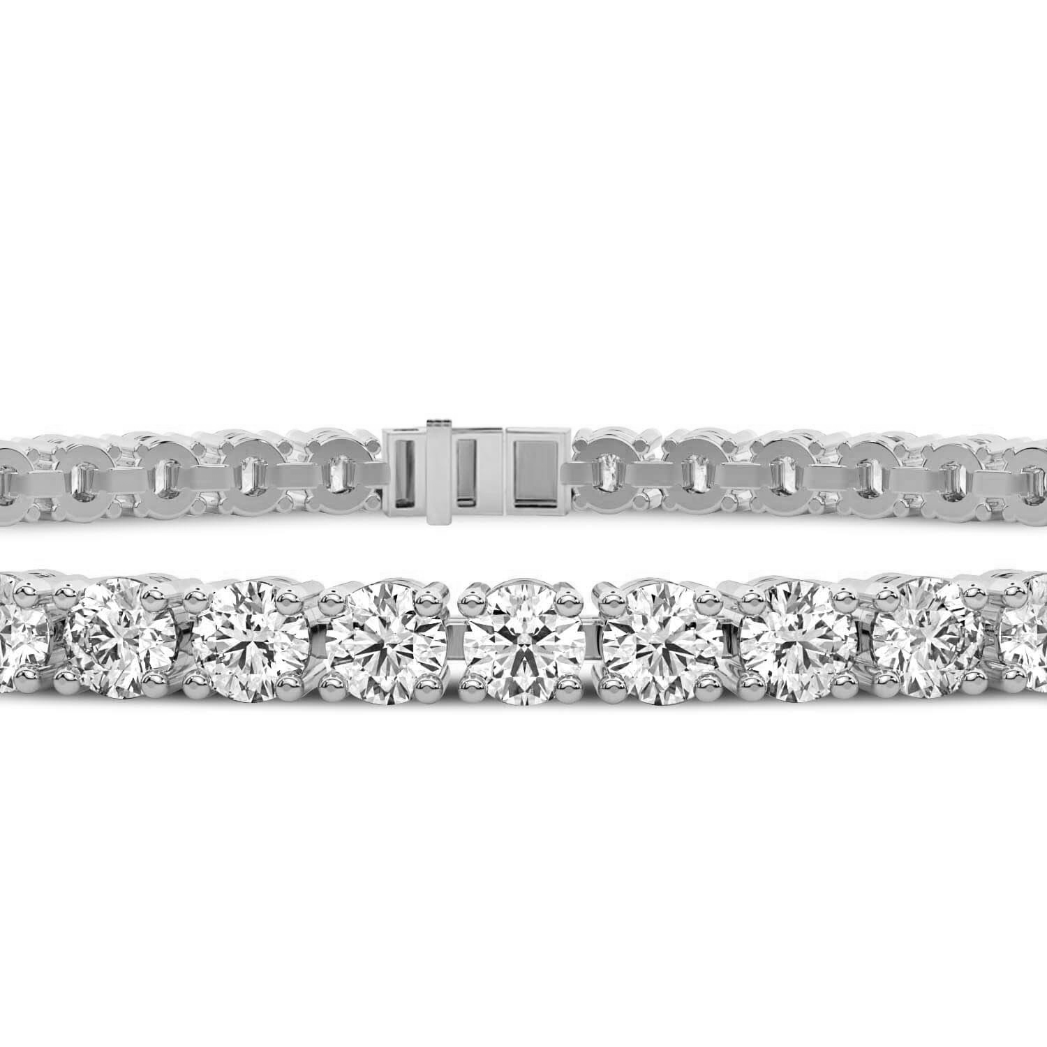 Darcy Round Lab Diamond Tennis Bracelet white gold bracelet, small right view