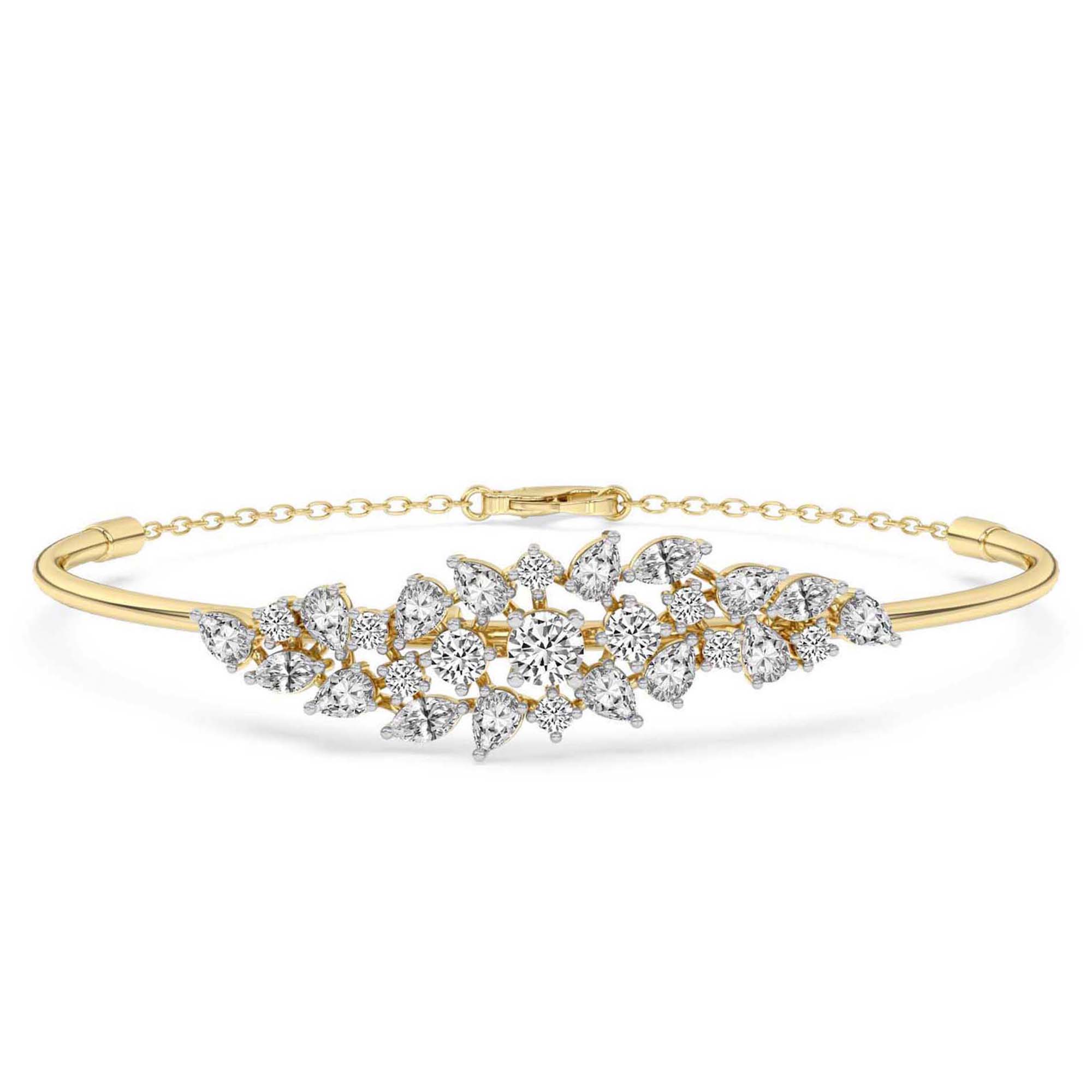 Vita Cluster Lab Diamond Fashion Bracelet front view