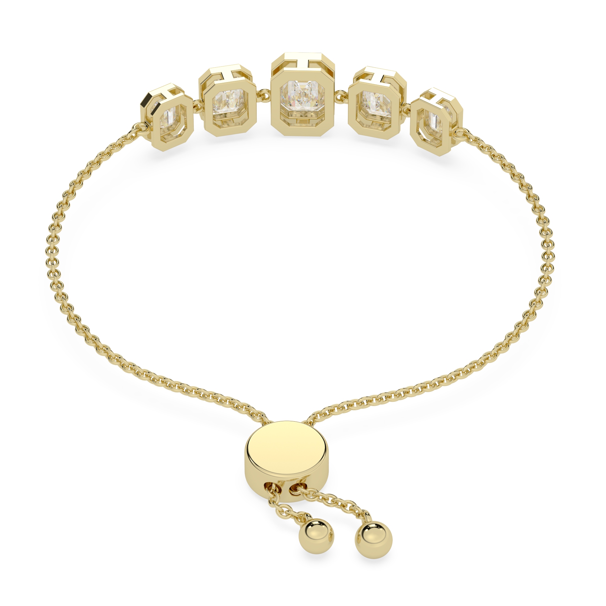 14kt Yellow Gold Daisy Five Stone Emerald Fashion Bracelet (2 Ct. Tw.) side right image one