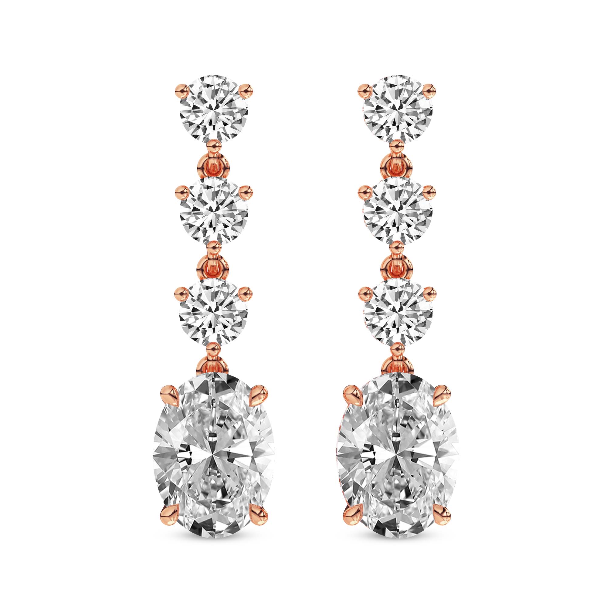 Elysium Flower Fashion Lab Diamond Stud Earrings front view