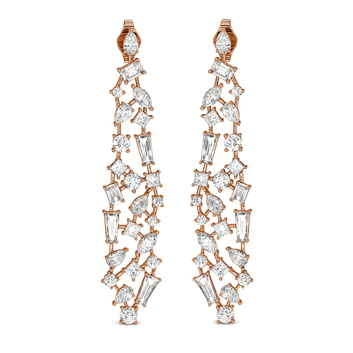 Waterfall Dangling Earrings front view