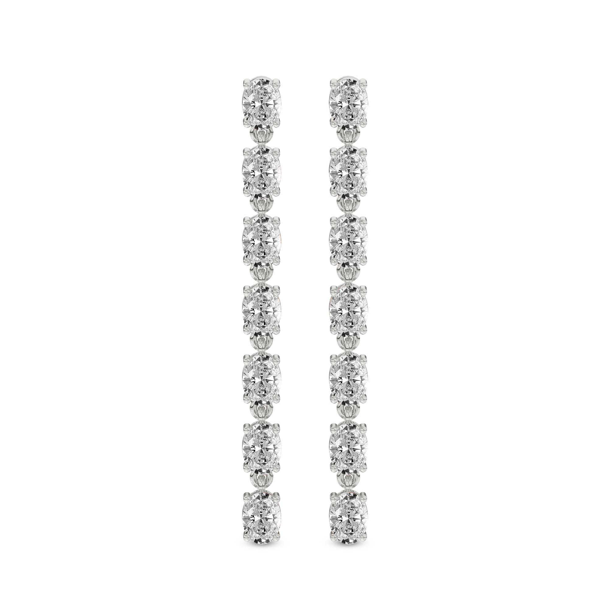 Digitalis Fashion Flower Lab Diamond Dangle Earring front view