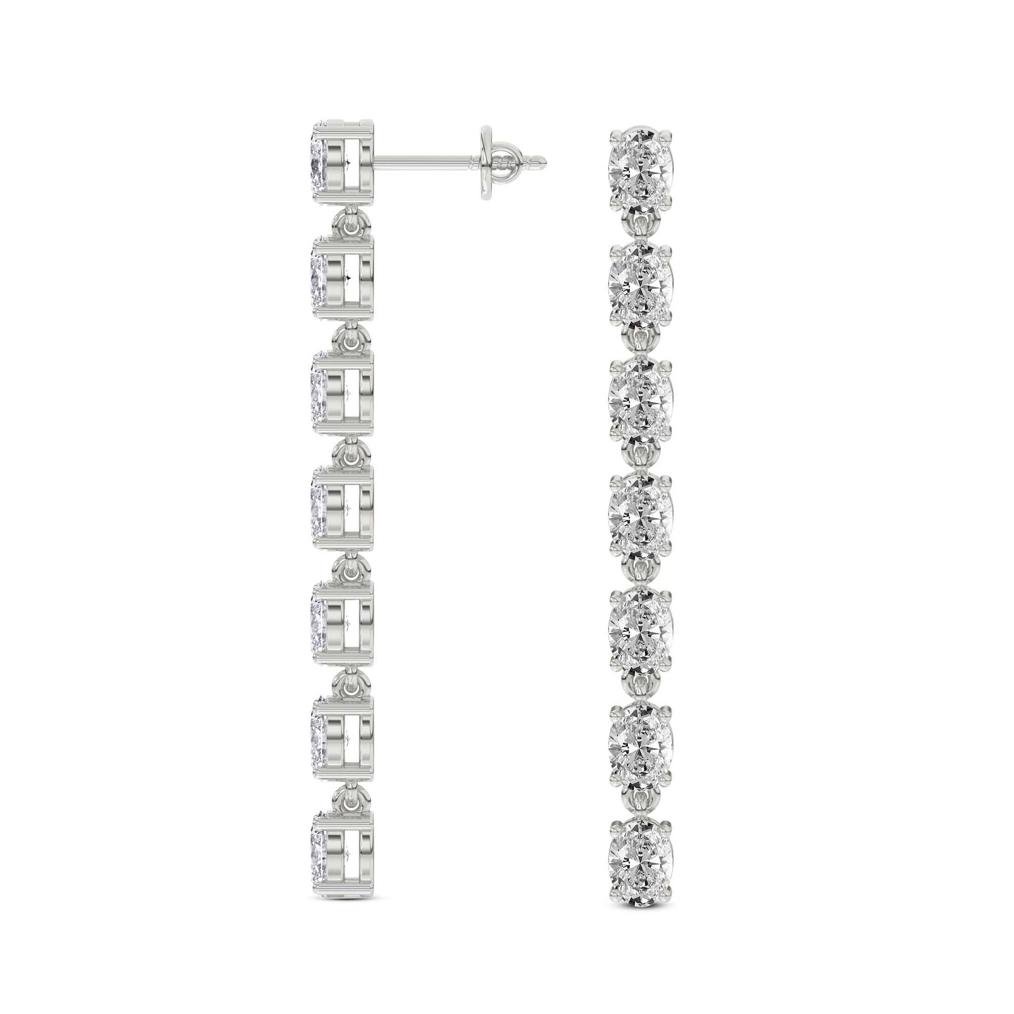 Digitalis Fashion Flower Lab Diamond Dangle Earring left view