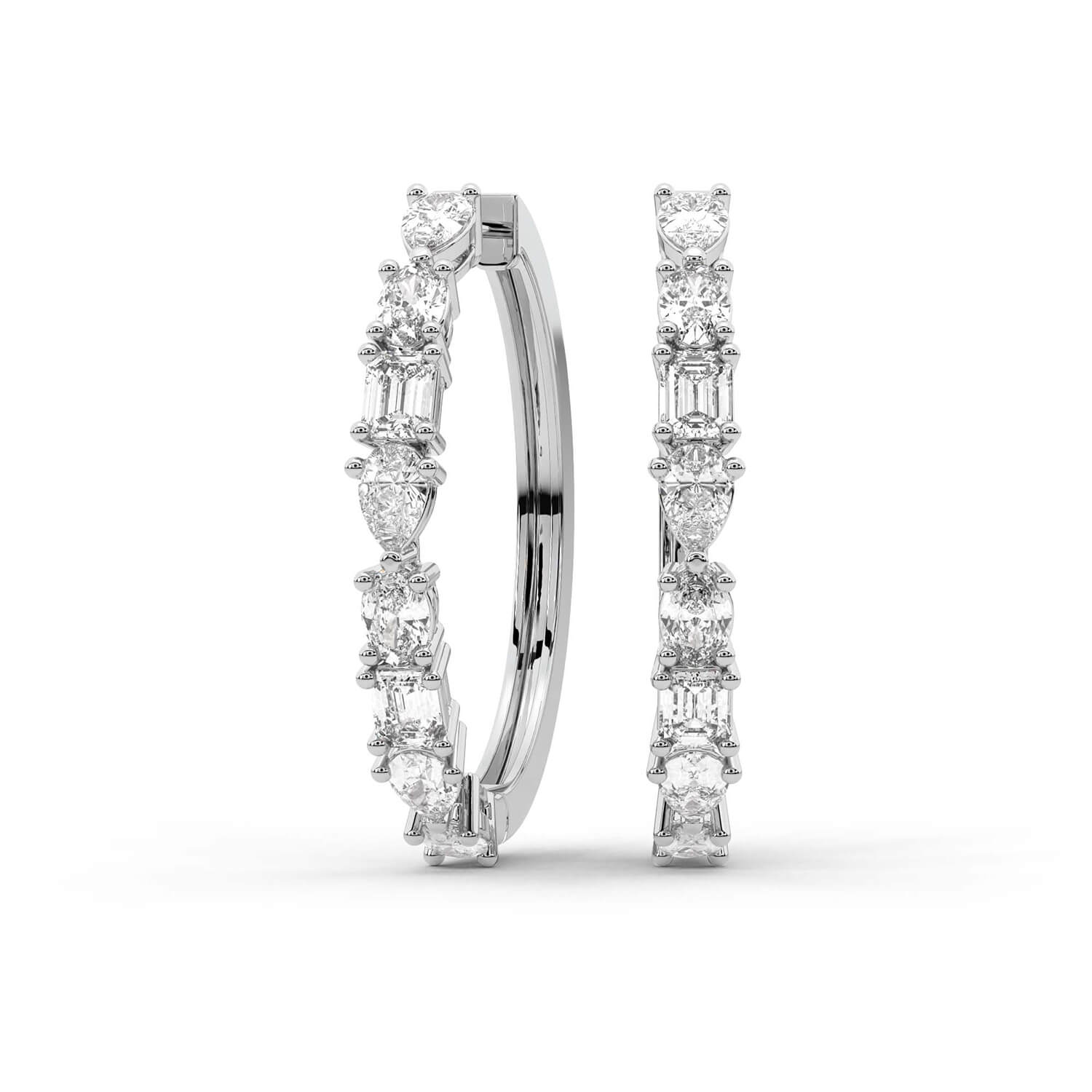 Livia Lab Diamonds Hoop Earrings front view
