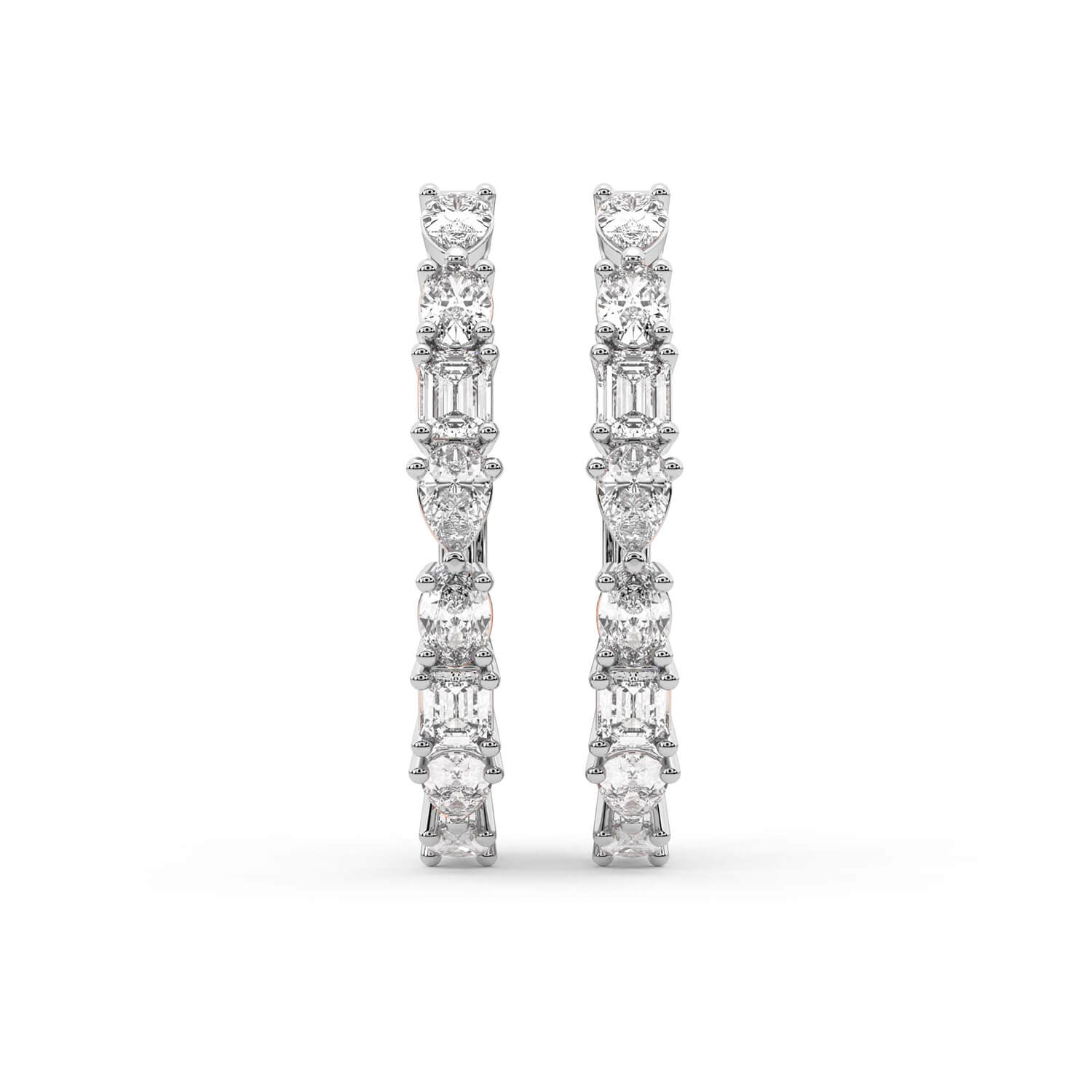 Livia Lab Diamonds Hoop Earrings left view