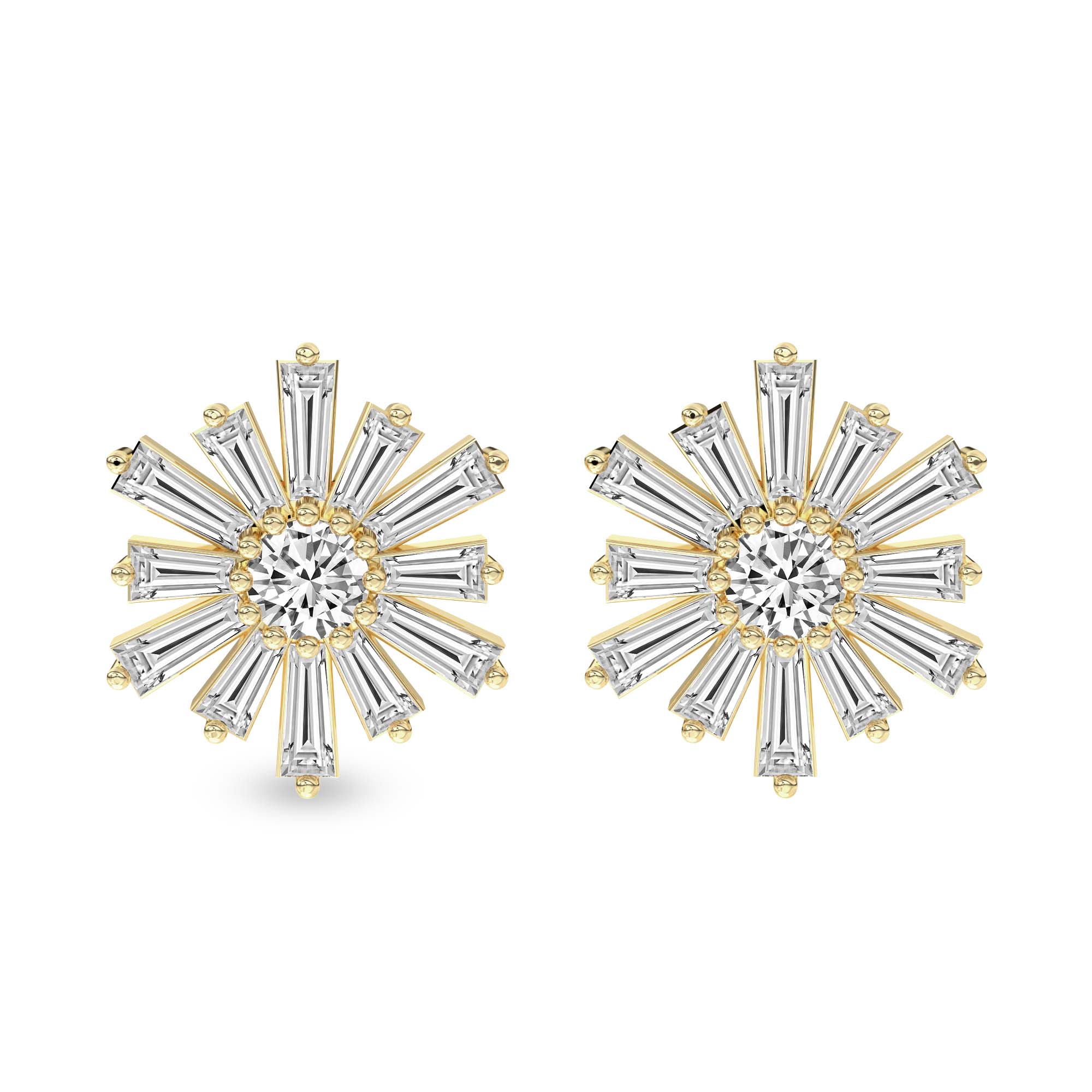 Sunflower Fashion Lab Diamond Stud Earrings front view