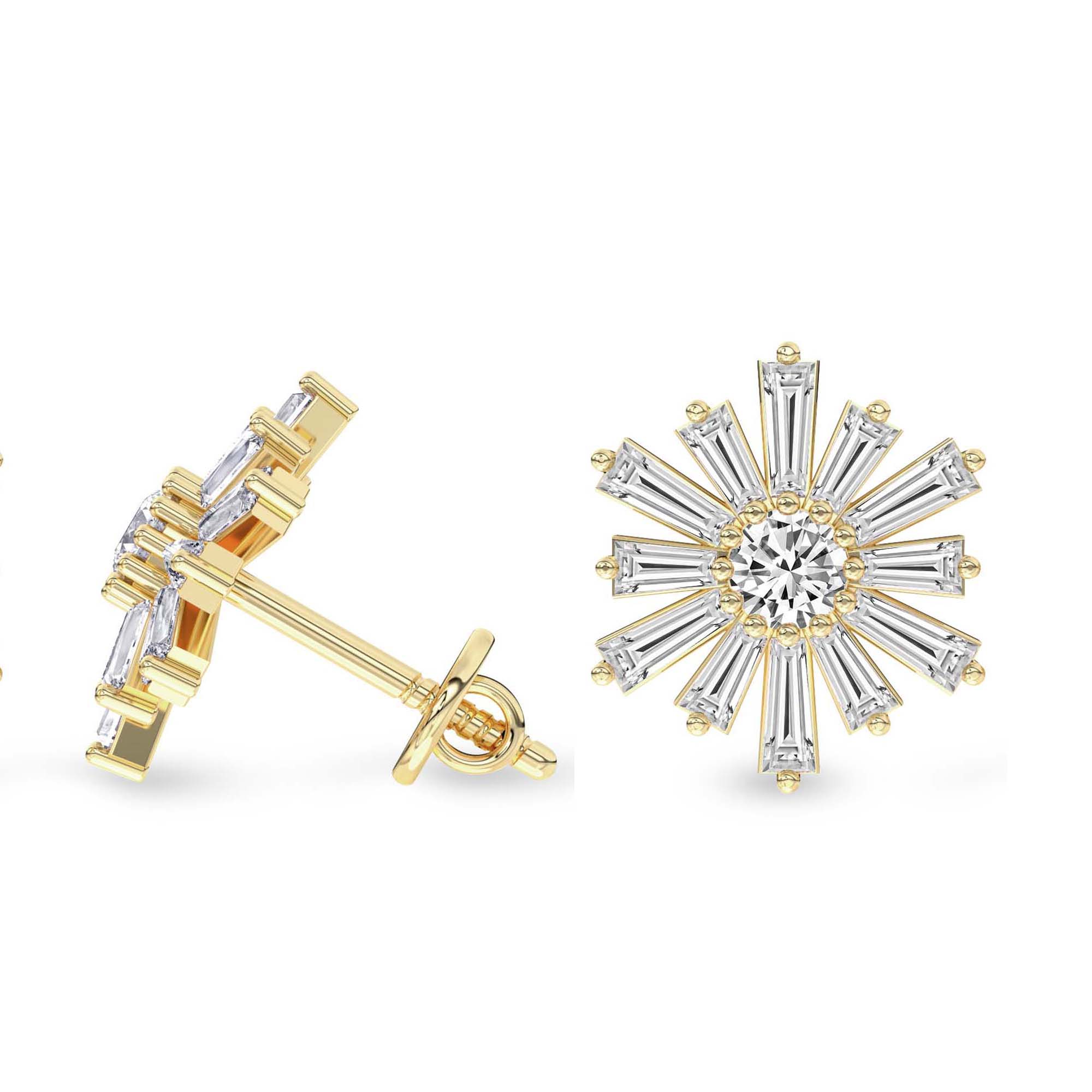 Sunflower Fashion Lab Diamond Stud Earrings left view