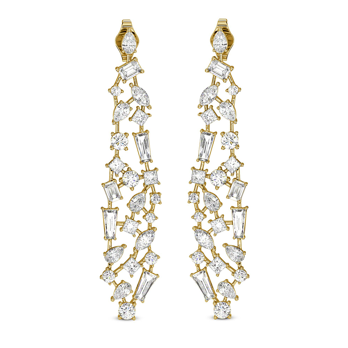 Waterfall Dangling Earrings front view