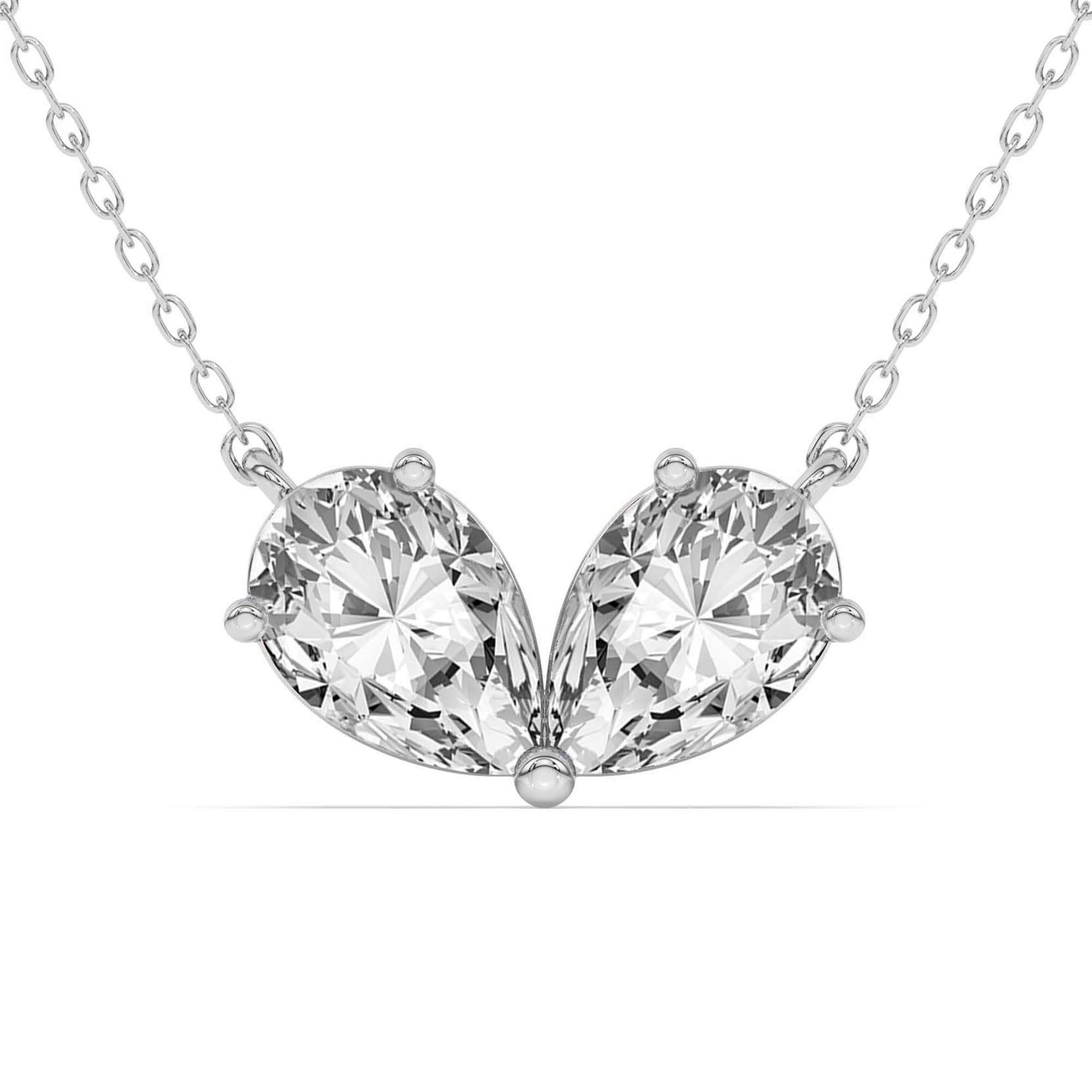 Everly Pear Lab Diamond Fashion Necklace front view