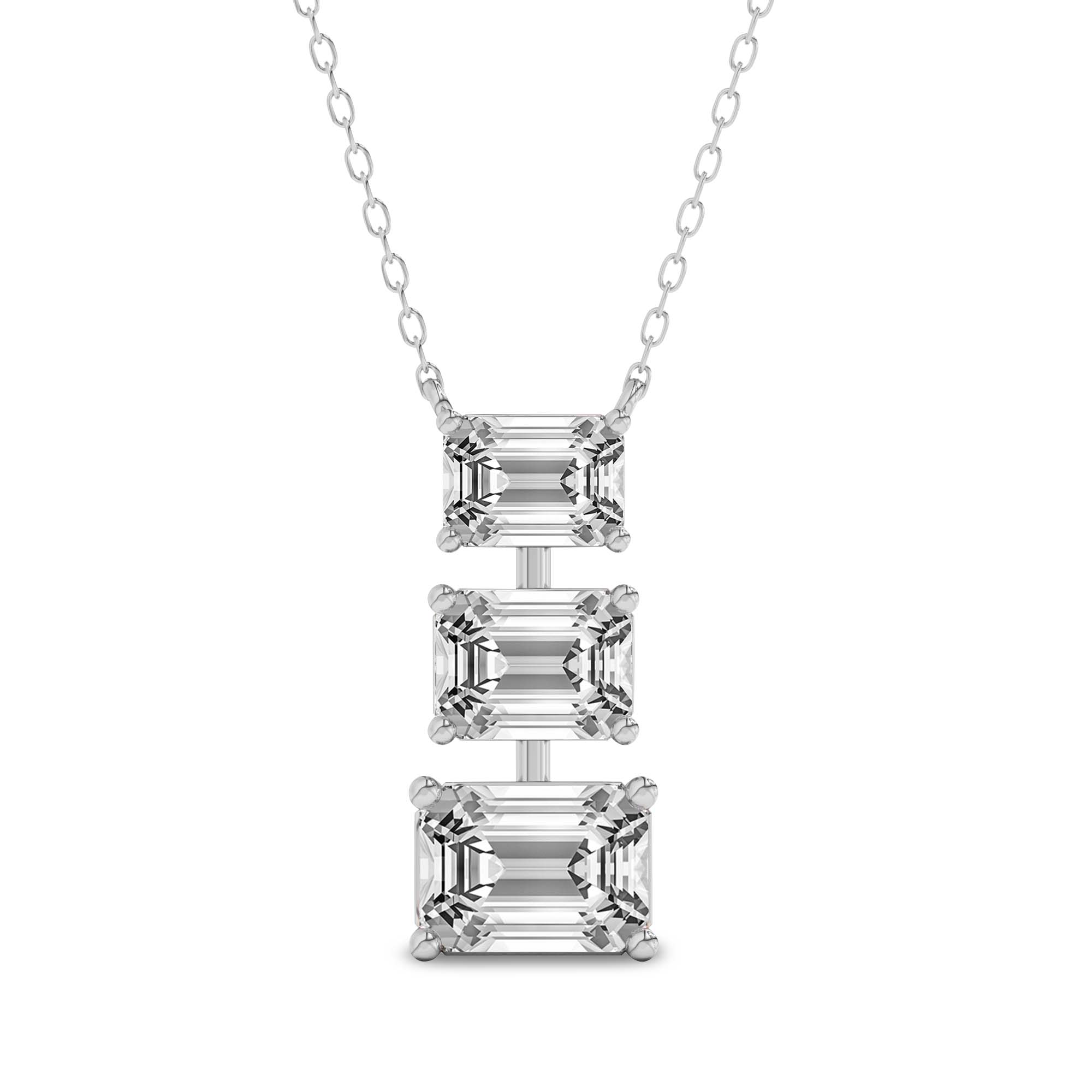 Harmony Emerald Lab Diamond Fashion Necklace front view