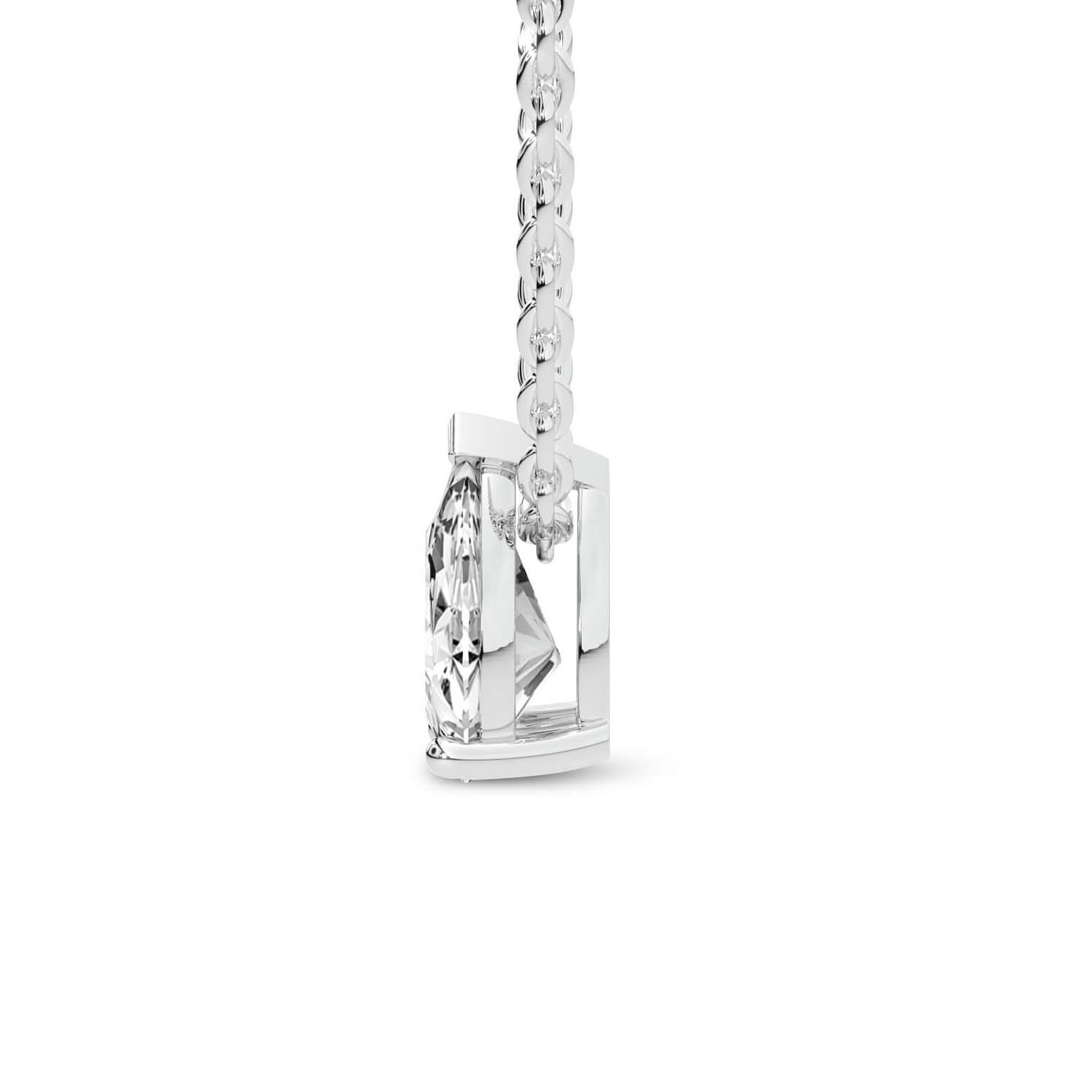 14kt White Gold Marisol Pear Lab Diamond Solitaire Necklace (1/2 Ct. Tw.) standing product image one