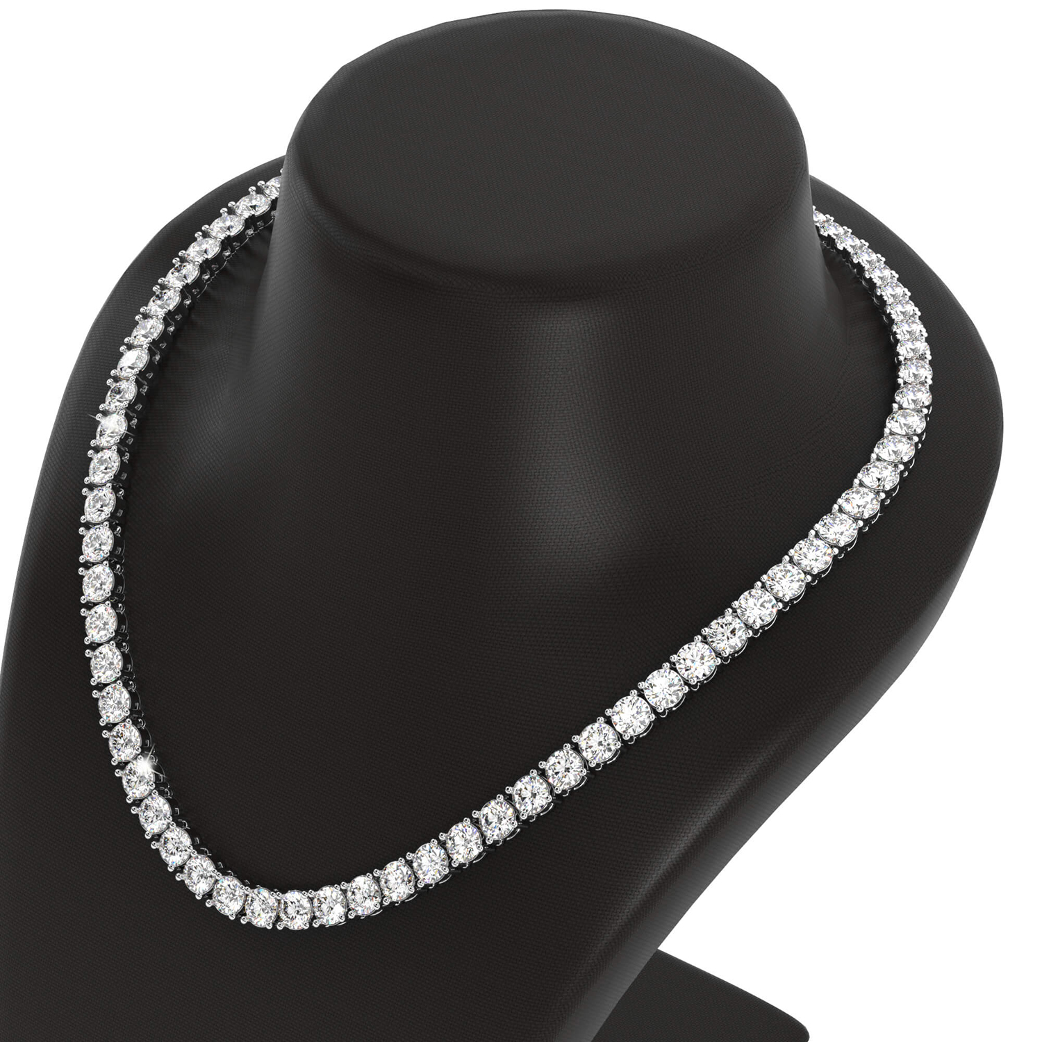 14K Gold Lab Grown Diamond Tennis Necklace – David's House of Diamonds